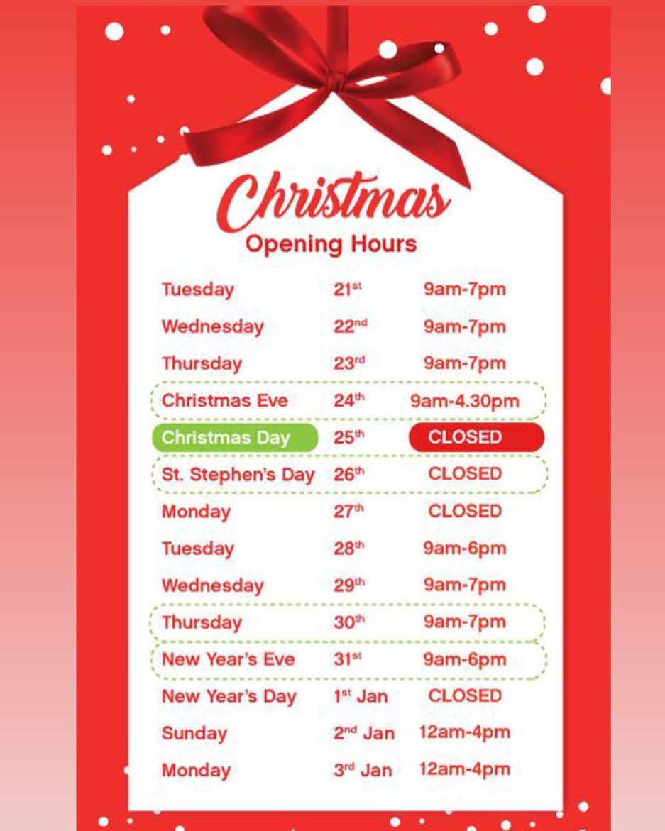 Loughrea CarePlus Pharmacy Christmas Opening Hours Discover Loughrea