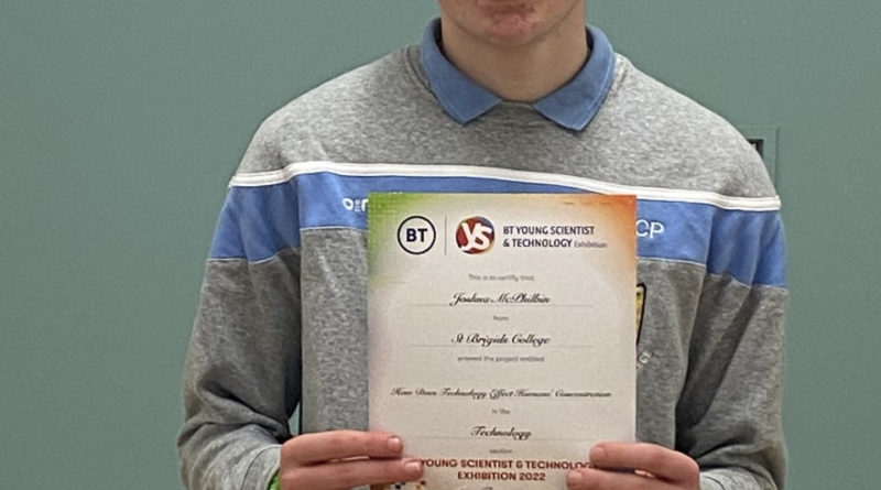 St Brigid's College student Loughrea in BT Young Scientist & Technology Final