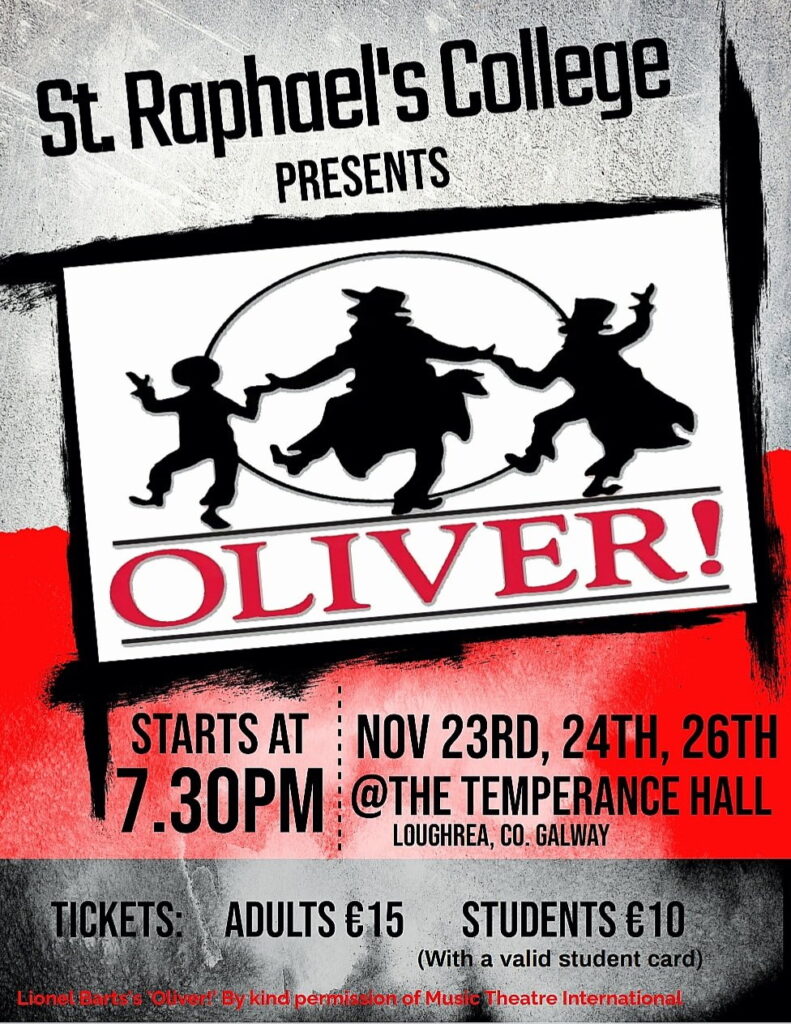 Oliver! musical performed by St Raphael's College Loughrea at Temperance Hall