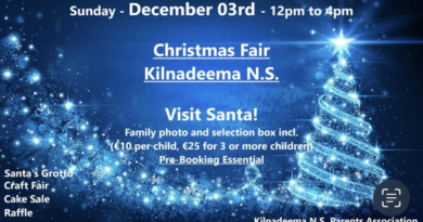 Kilnadeema NS Parents Association announce annual Christmas Fair