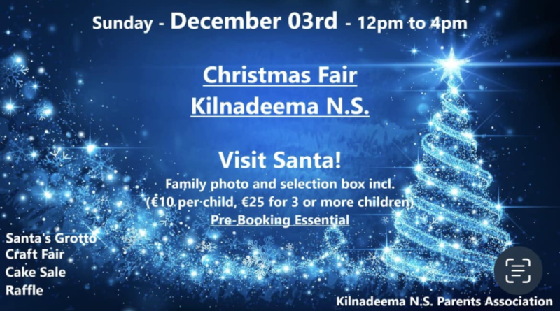 Kilnadeema NS Parents Association announce annual Christmas Fair