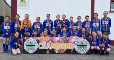 Loughrea Rams celebrate victory in GFA Girls U11 Heron Cup Final