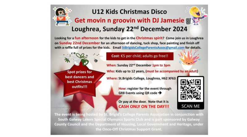 U12 Kids Christmas Disco in Loughrea